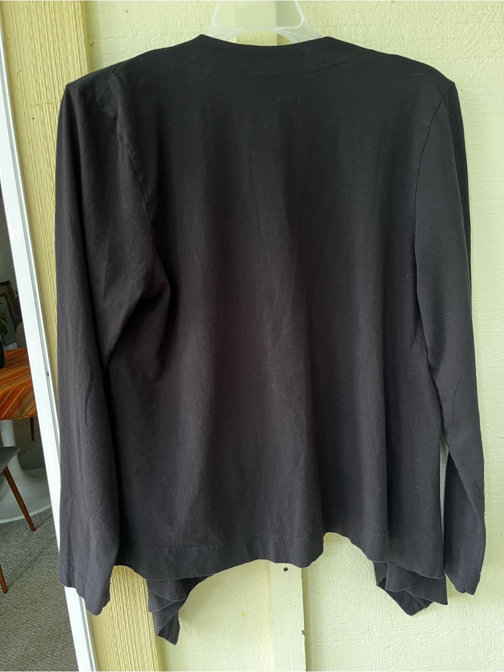 PACT Organic Cotton Open Front Waterfall Cardigan Black Large - Picture 3 of 3